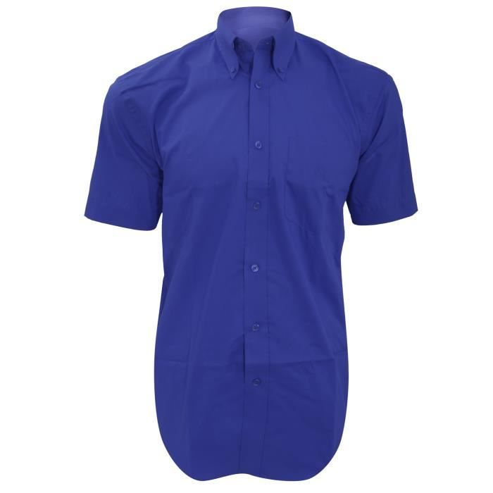 Chemise à manches courtes Kustom Kit Homme Bleu royal Col