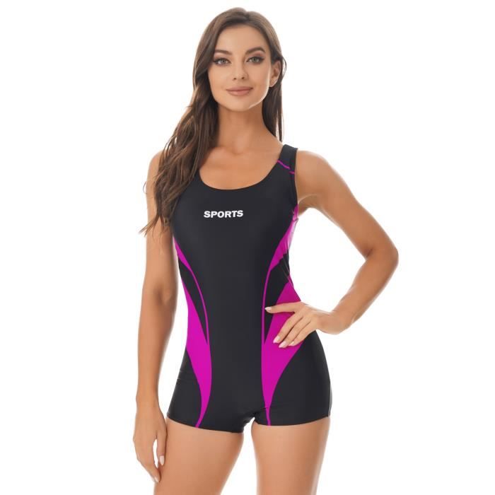 Femmes Surfwear Zip Up Plage Natation Combinaison Plongée Piscine Baignade Manche Courte Combishort Plongée Femme Maillot De Bain 1 Pièce Contrôle Ventre Maillot De Bain Récréatif Rash Guards