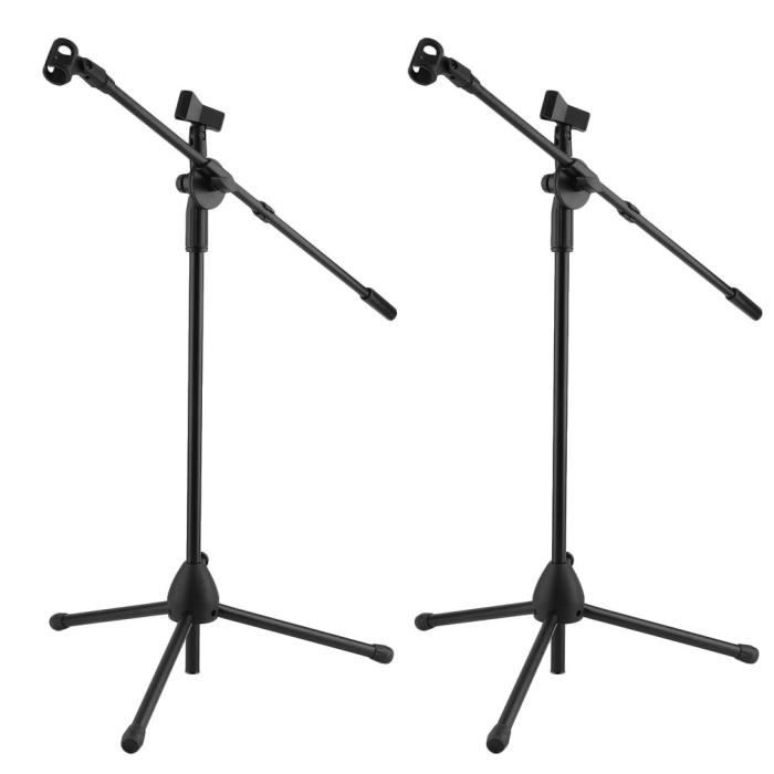 Pied De Microphone Pyle Réglable - Trépied Stable, Bras Télescopique (95-165 Cm), Clip Inclus, Filetage Universel 5/8" - 3