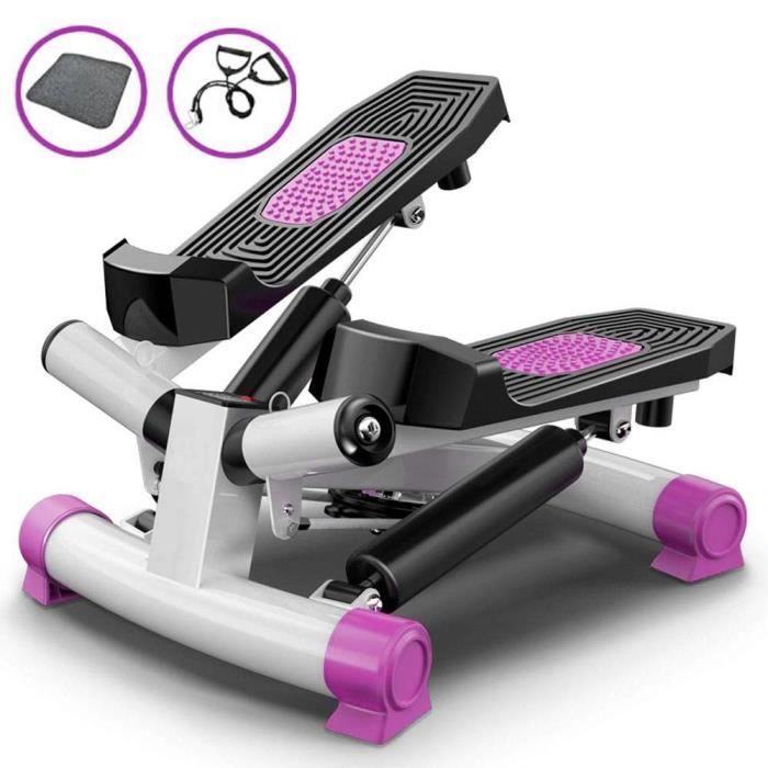 Stepper de Marche A/érobic Pliable avec Cordes Elastiques 2 en 1 Stepper de Tuyau de Po/êle Multi-Function Step Training /Équipement de Fitness /à Domicile AYNEFY Stepper dAppartement Twister