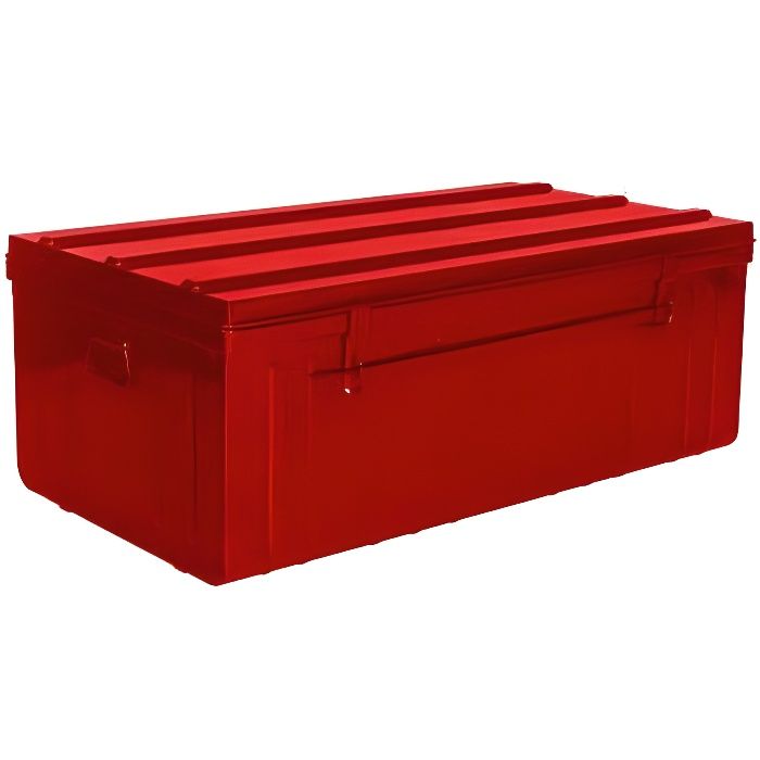 Malle de rangement en métal rouge 175 litres 100 x 55 x 40 cm Malle de  rangement - Achat / Vente Malle de rangement en métal - Cdiscount