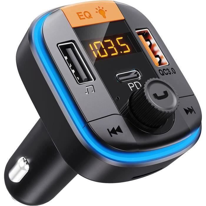 Trust-Transmetteur FM Bluetooth 50 Adaptateur Bluetooth Voiture Chargeur  Rapide QC30+PD 20W Prise Allume Cigare Bluetooth avec 144 - Cdiscount Auto