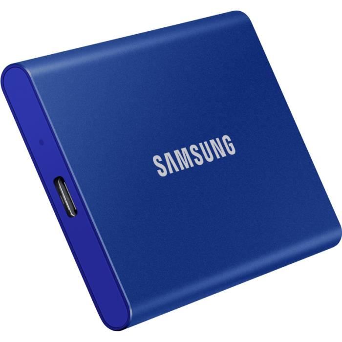 Disque SSD externe Samsung portable SSD T7 500go bleu indigo