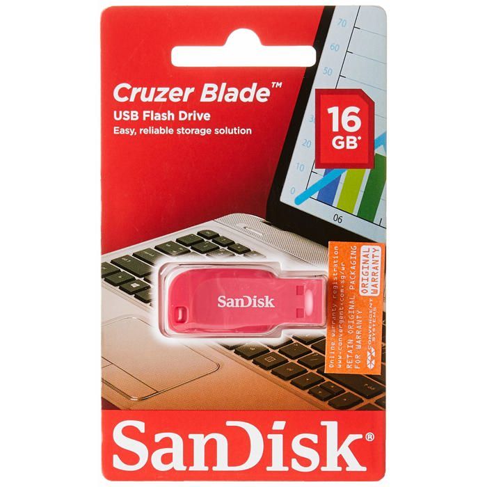Clé USB - SANDISK - Cruzer Blade - 16 Go - Rose