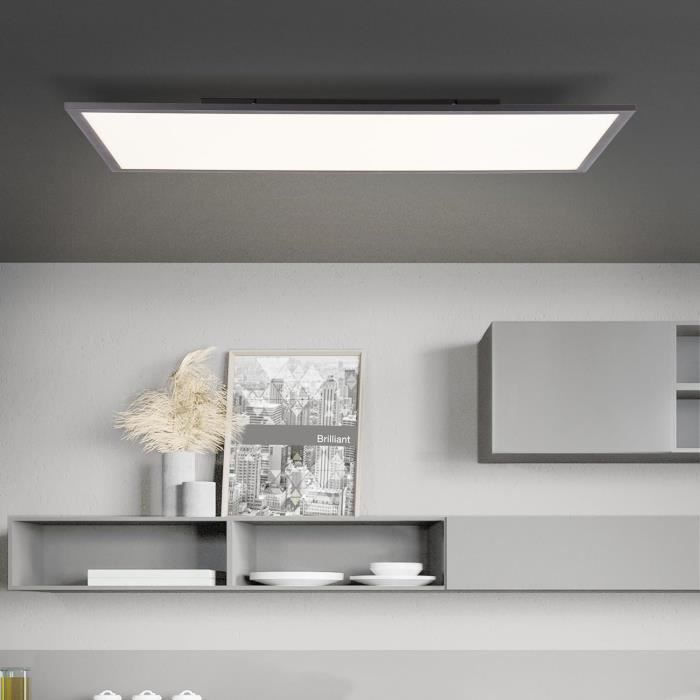 Plafonnier LED Rodekro En Métal Blanc, Luminaire Moderne à Intensité Variable Par Interrupteur