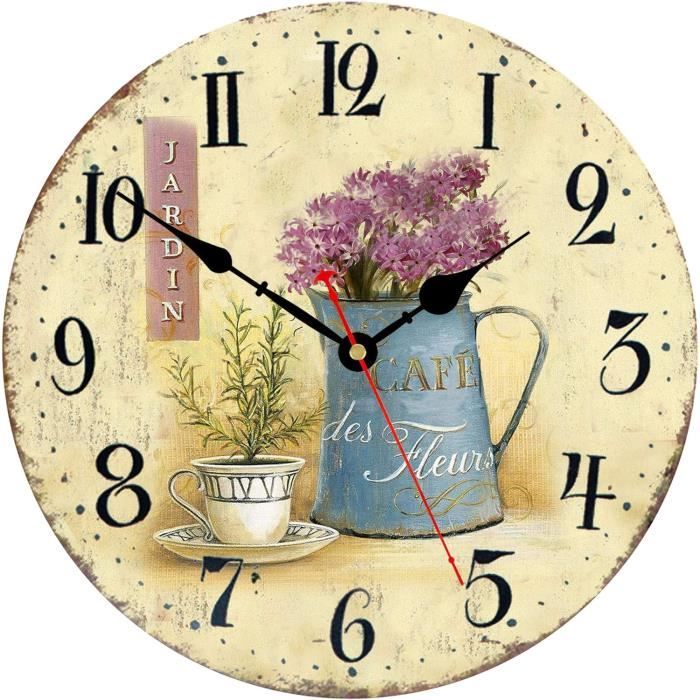Horloge Silencieuse Chambre Enfant Horloge Murale Enfant Fusée Dessin Animé – Mouvement Silencieux, Pendule Décorative DIY Pour Chambre Et Salon Pendule Décorative Chambre Enfant