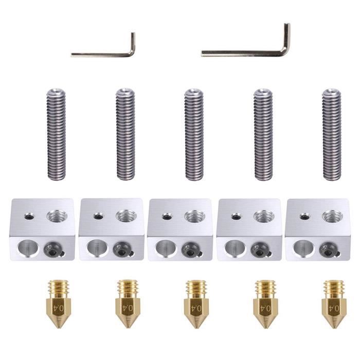 10 pcs Longueur 30MM Extrudeuse 1.75mm Tube de gorge et 10 pcs Tetes d 10 pcs Longueur 30MM Extrudeuse 1.75mm Tube de gorge et 10 pcs Tetes d