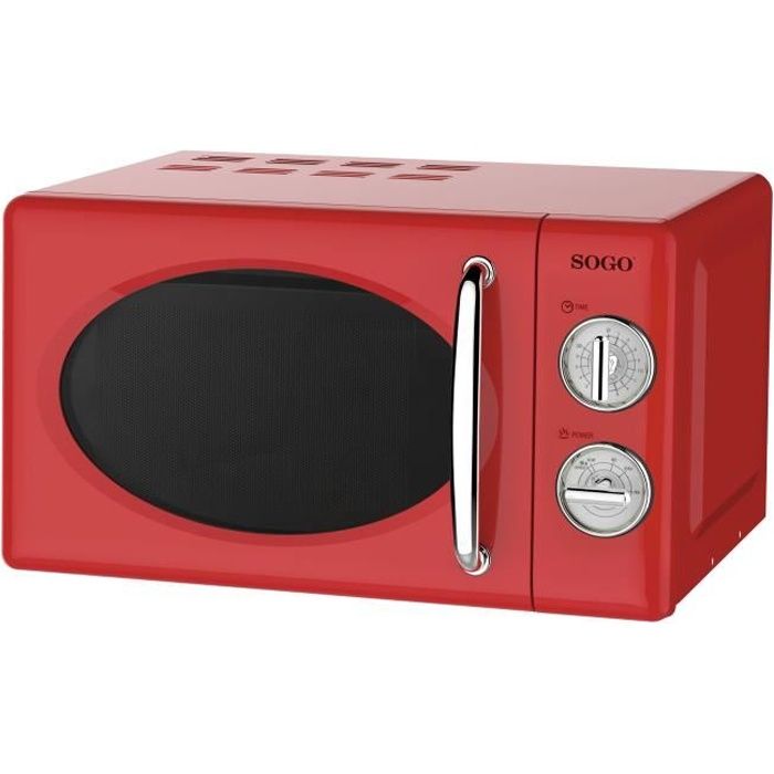 Micro Rouge Four à Micro-ondes - SOGO - Rouge - 700W - 20L - Four micro-ondes ...