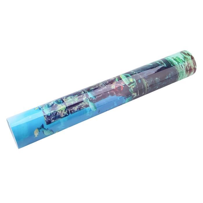 Fond D'Aquarium Autocollant - Décoration Corail Sous-marin Rouge, PVC Imperméable, Facile à Poser, Occultant, Taille 30x61cm (autres Tailles Dispo)