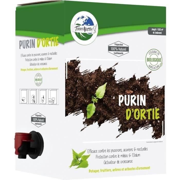 TERRA NOSTRA - Purin d'ortie - Concentré - BIB 5 L - Préparation 100% Naturelle - Utilisable en agri