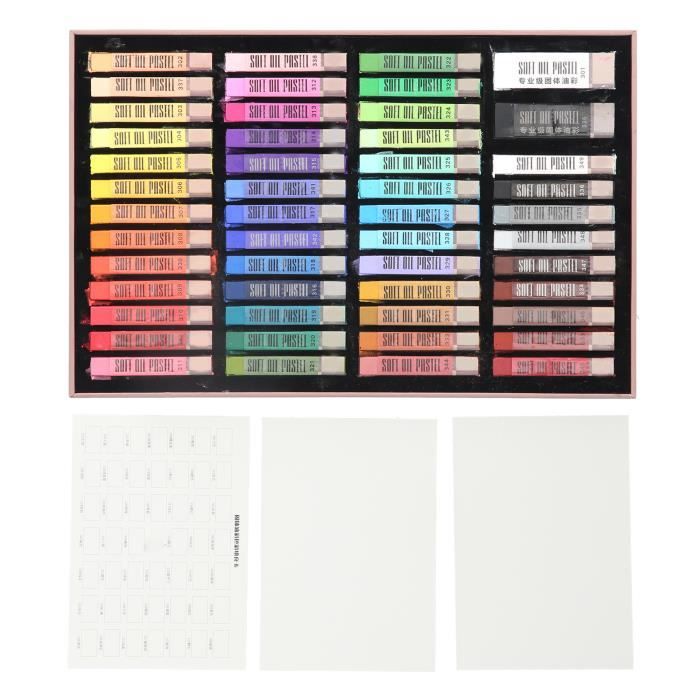 TMISHION Pastels doux Pastels à l'huile douce 48 couleurs dessin