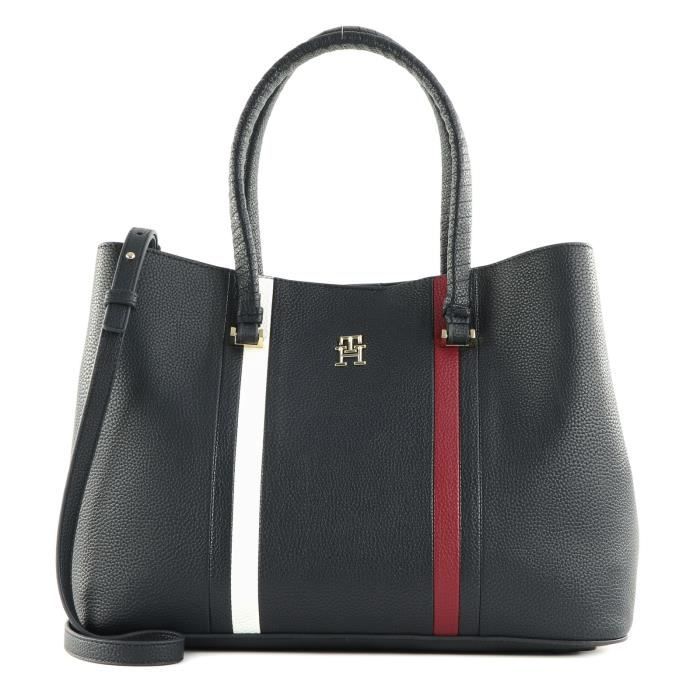 Sac à Main GUESS Idra Satchel - Bleu Marine (Midnight) - Bandoulière Amovible - Dimensions 26x14x8 Cm - Polyuréthane