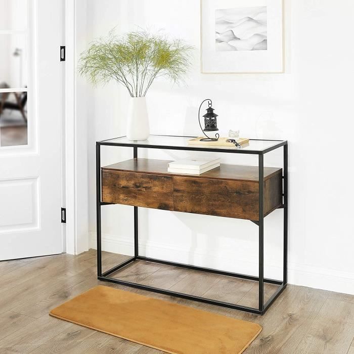 Vasagle Table D Entree Table De Console 100 X 40 X 80 Cm Table