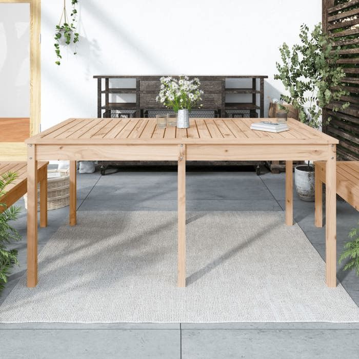 VidaXL Table de jardin 159,5x82,5x76 cm bois massif de pin 823976
