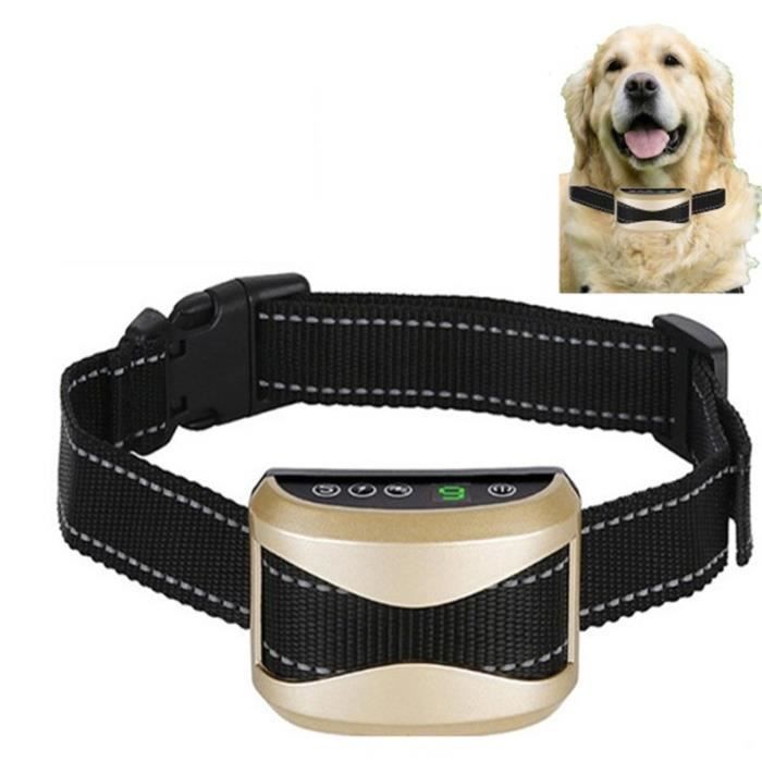 Ulpeak Collier Anti-aboiement à La Citronnelle - Collier Anti-aboiement Pour Chien - Sans Risque Sans Choc Reglable Rechargeable Sans Choc Pour Tous Les Chiens Noir