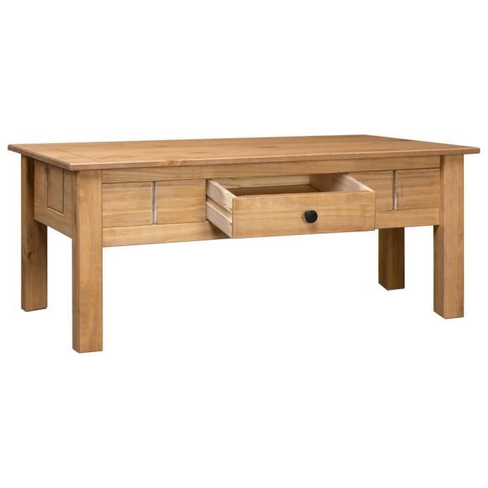 table basse - yosoo - dx04154 - pin massif - marron - bois massif - 100x60x45 cm