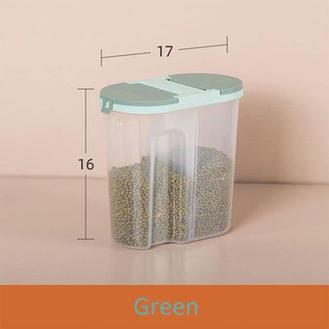 Distributeur De Céréales 6 Compartiments HOARLICN - Capacité 10 Kg, Transparent, Avec Couvercle Et Entonnoir