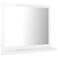 Nouveauté!Miroir Décoratif - Miroir Attrayante salon de salle de bain Blanc brillant 40x10,5x37 cm Aggloméré962-1