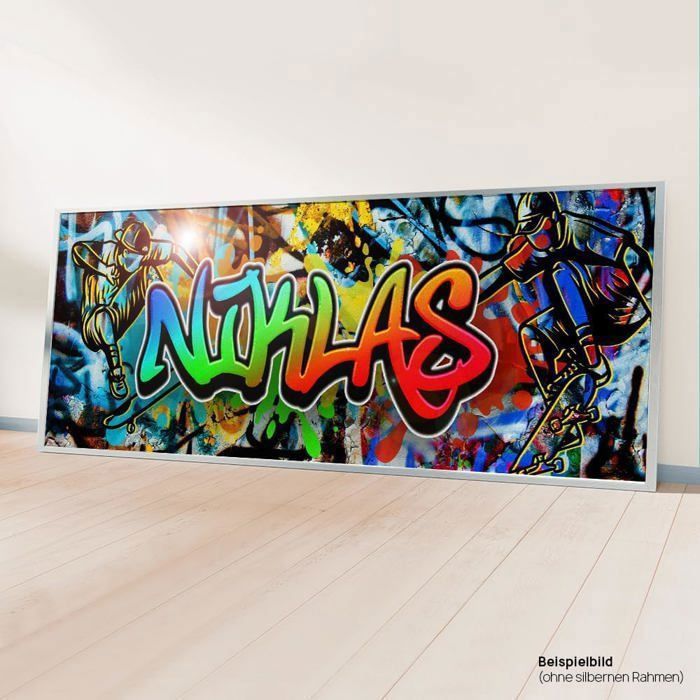Sticker Mural Personnalisé Prénom Enfant - Style Graffiti Art - Autocollant Déco Chambre