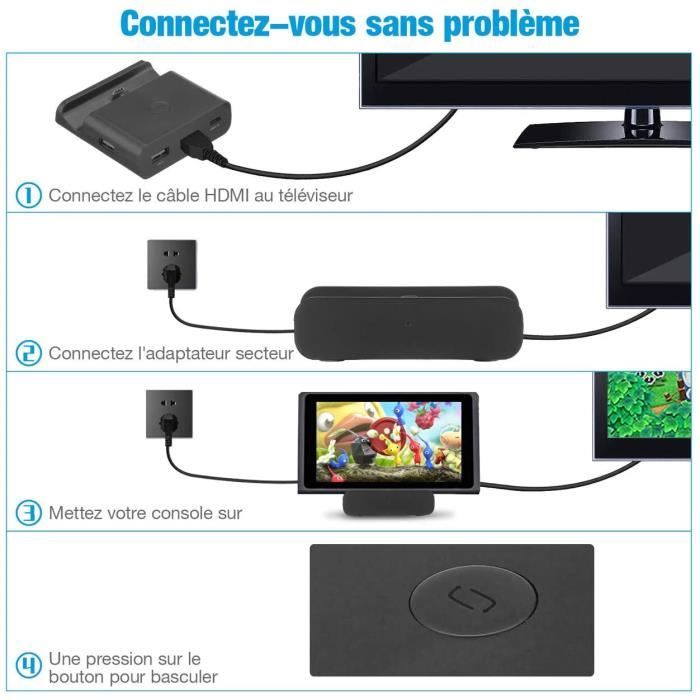 10€ sur Station d'accueil pour Nintendo Switch,adaptateur HDMI