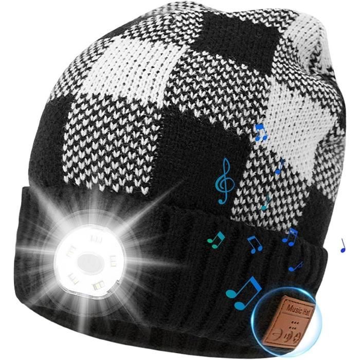 Bonnet Pour Homme Et Femme Avec Lumière Led Et Musique Bluetooth