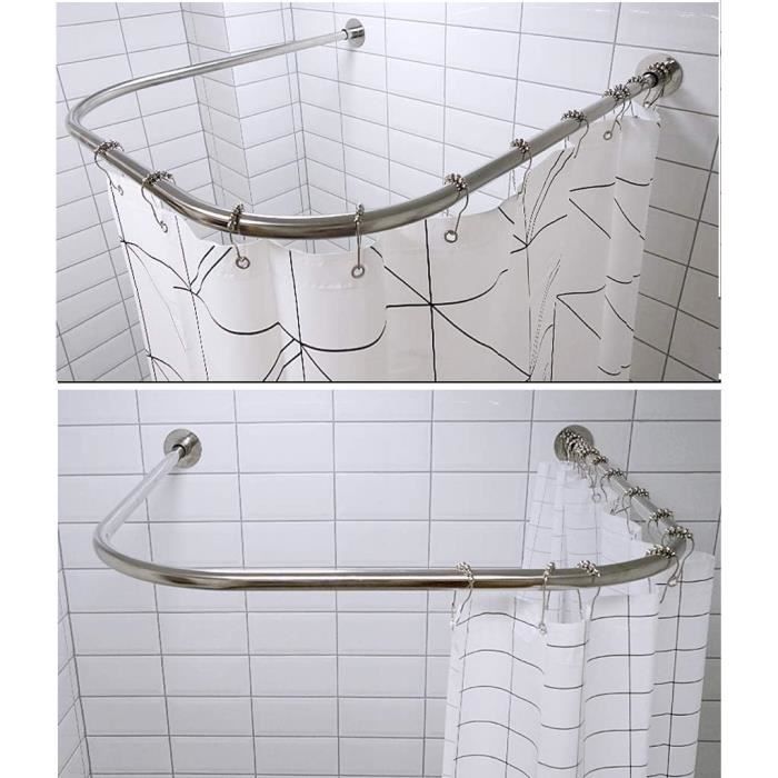 Extensible Barre Rideau Douche Arrondie En Forme U,Tringle à Rideaux De Douche Angle En Acier Inoxydable Arquée De,Barre Rideau Douche Sans Perçage,pour Salle Bains,Cabine Douche(Color:90*90*90cm Extensible Barre Rideau Douche Arrondie En Forme U,Tringle à Rideaux De Douche Angle En Acier Inoxydable Arquée De,Barre Rideau Douche Sans Perçage,pour Salle Bains,Cabine Douche(Color:90*90*90cm