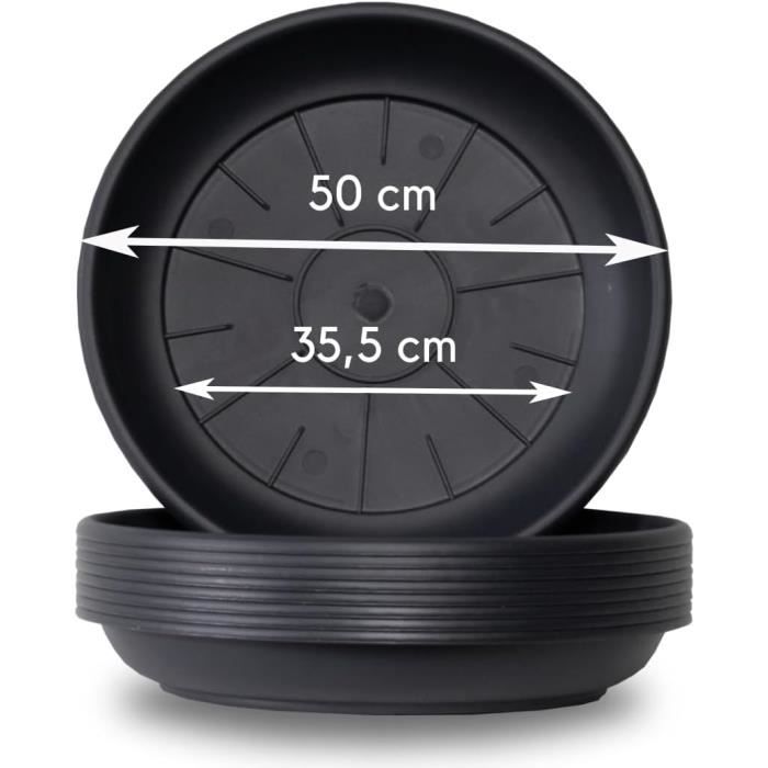 Riefie Lot De 12 Soucoupes En Plastique Transparent De 30,5