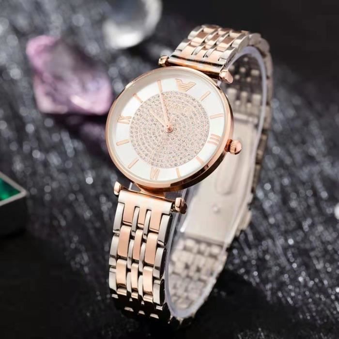 Montre Femme à Quartz - Cadran Blanc, Boîtier Doré - Neuf Sans étiquette