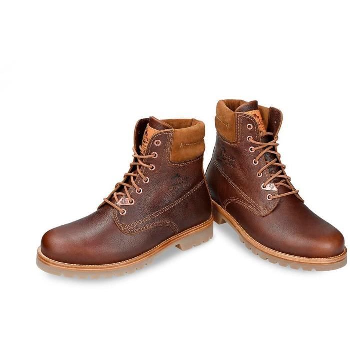 Bottes Homme Panama Jack Panama 03 Igloo Cuir Blanc Fermeture Lacets Hauteur de Tige 19 cm Cuir c25 Cdiscount Chaussures