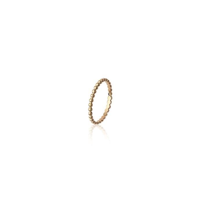 Bague alliance "fine boules " plaqué or 750/000 T. 46 garanti 10 ans or ...