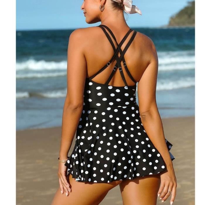 Maillots De Bain Femme Sexy Hot Femmes Bikini Ensemble Imprime Trois Pieces Plage Chaud Sexy Maillots De Bain Bikini Noir M Noir Cdiscount Pret a Porter