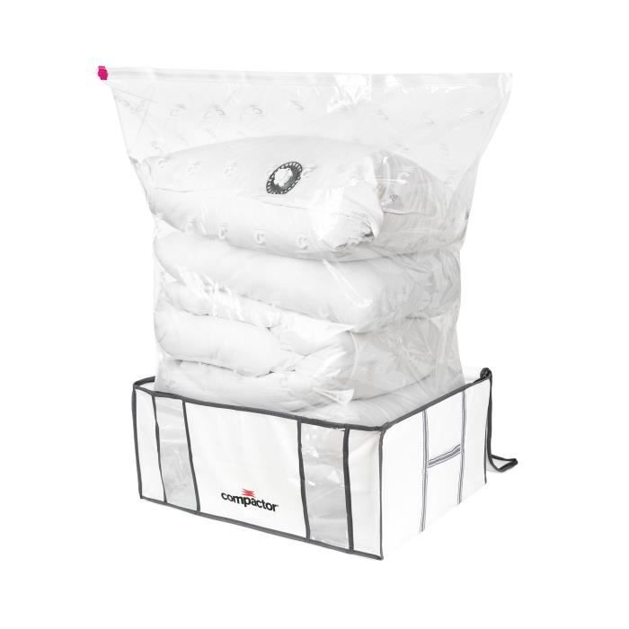 COMPACTOR Housse de rangement sous vide XXL 210L 65 x 50 x 27 cm -  Cdiscount Maison