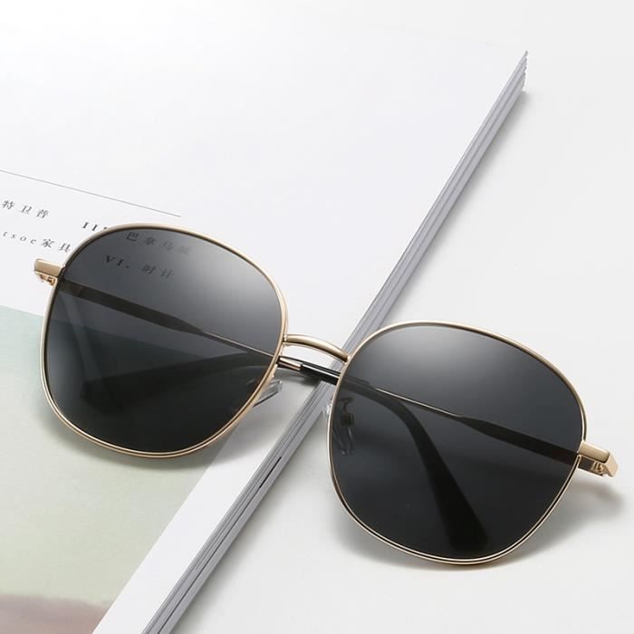 Lunettes Ray Ban Femme Lunettes De Soleil Femme LVIOE - Grand Format Polarisées UV400 Lunette Conduite De Nuit Femme