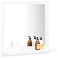 Nouveauté!Miroir Décoratif - Miroir Attrayante salon de salle de bain Blanc brillant 40x10,5x37 cm Aggloméré962-2