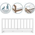 Barrière de lit en bois IB STYLE® TAMO - 90 cm blanc - Protection antichute pour bébé-2