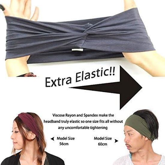 Bandeau Cheveux Homme Elastique - Bandana Japonais Serre Tete Femme Chic  Accessoires Yoga Sport Fitness[H3614]