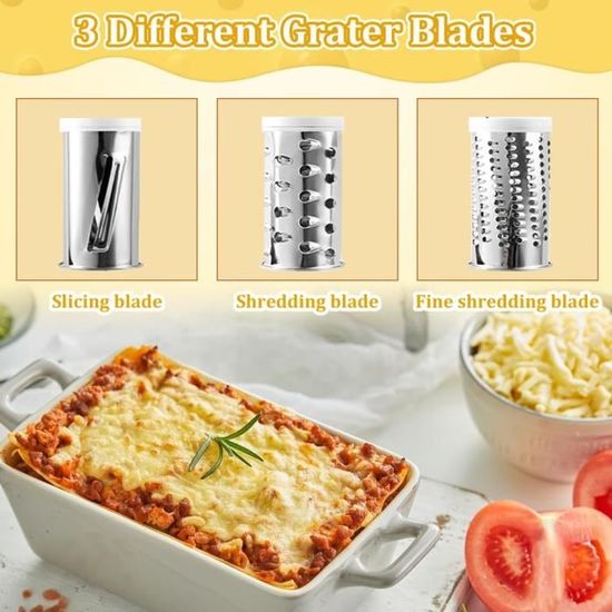 Râpe A Fromage Inox LA BONNE GRAINE - Moulin à Râpe 3 Tambours Inox - Fromage Et Légumes - Marque Française Moulin à Parmesan