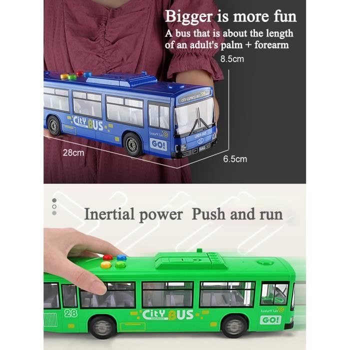 SURENHAP Jouet de Bus 1:48 CS0133 Modèle de Circulation de Bus Électronique Jouet Éducatif pour Enfants (bleu) jeux activite Blanc - Jeux - Jouets