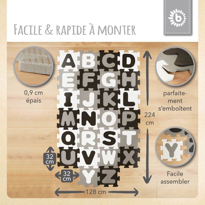 Bieco Tapis Puzzle Bébé 18 Pièces | Tapis de Jeux et d'Éveil Mousse pour Bébé et Enfant Bieco Tapis Puzzle Bébé 18 Pièces | Tapis de Jeux et d'Éveil Mousse pour Bébé et Enfant