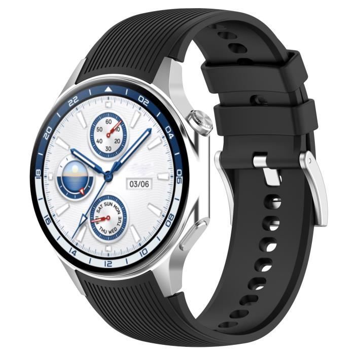 INF Bracelet de montre en silicone pour Oppo Watch X et Oneplus Watch Le  noir