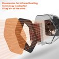1000W Radiateur Soufflant, Mini Chauffage Électrique Portatif en Céramique PTC, avec thermostat réglable, Ventilateur de Chauffa,92-3