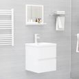 Nouveauté!Miroir Décoratif - Miroir Attrayante salon de salle de bain Blanc brillant 40x10,5x37 cm Aggloméré962-3