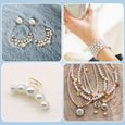 720 Pcs Rondes Blanche Perles avec 5 Formes de Perles d'Espacement Dorées pour Bricolage Colliers Bracelets-3