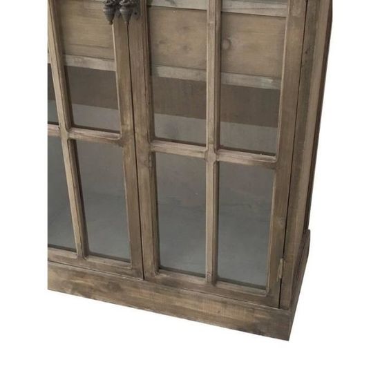 Style Ancienne Grande Bibliotheque Armoire Vitree Bahut Buffet