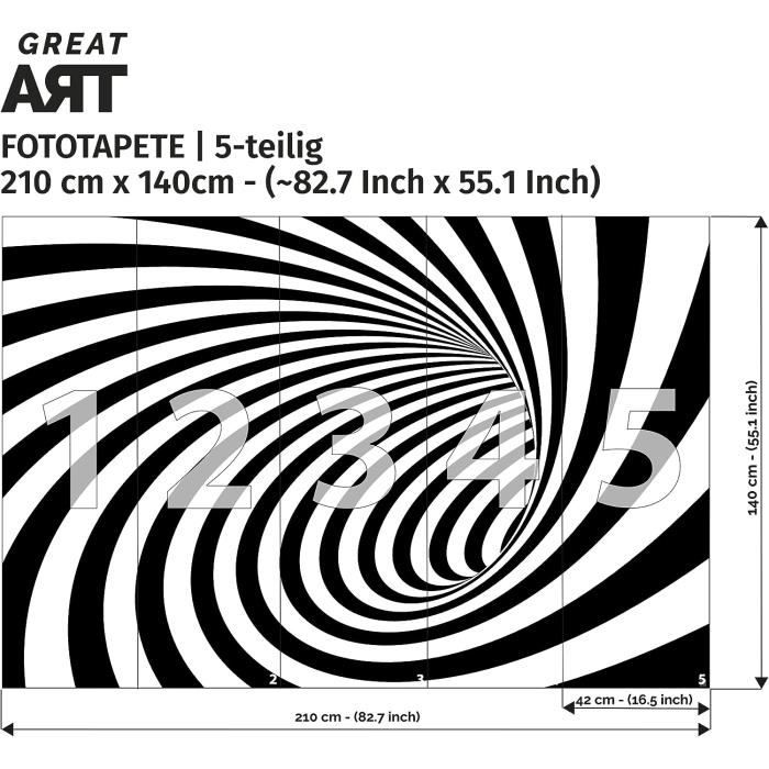 Papier Peint Tunnel À Effet Doppler Noir Et Blanc Papier Peint ...