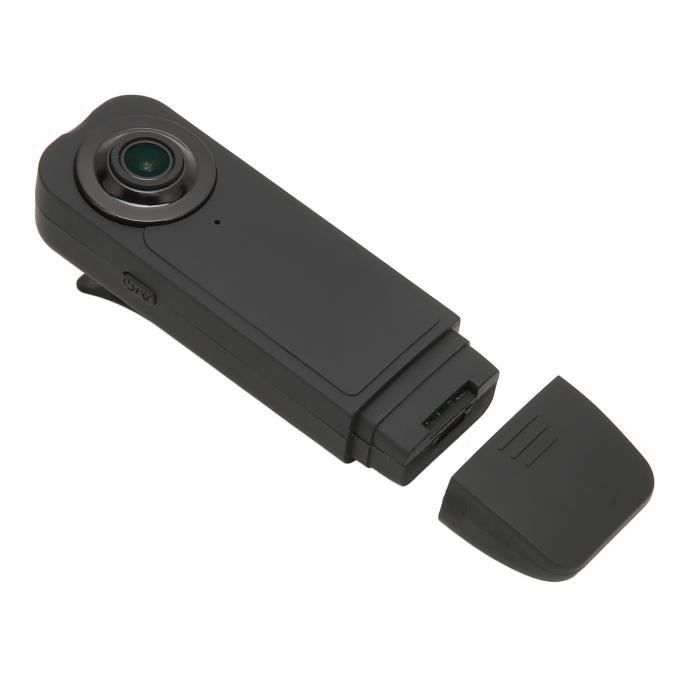 Fdit caméra portable HD Caméra Corporelle Caméra Corporelle Abs Noir Mini  Caméra Corporelle 1080P Détection video videoprojecteur