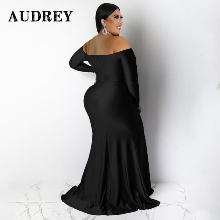 Robe longue col v plongeant top