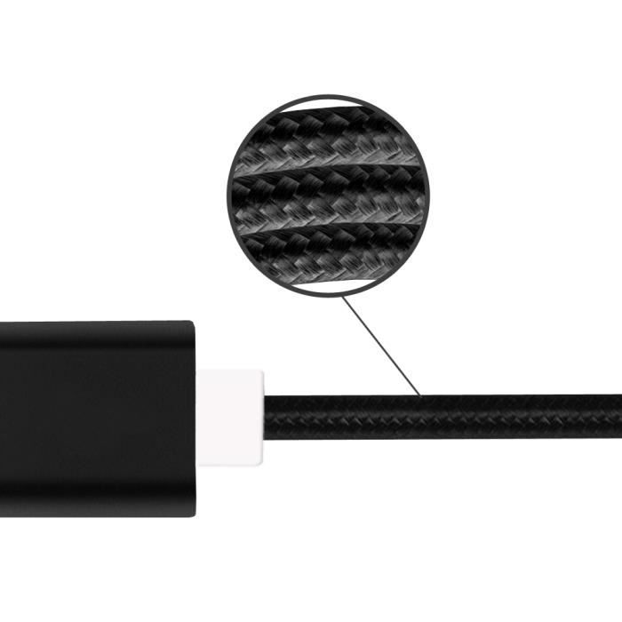 Chargeur pour téléphone mobile Ph26 Pack chargeur auto + câble type c pour huawei  p30 pro chargeur ultra-puissant et rapide 2x usb 5v/2,1a + câble 1 mètre -  noir