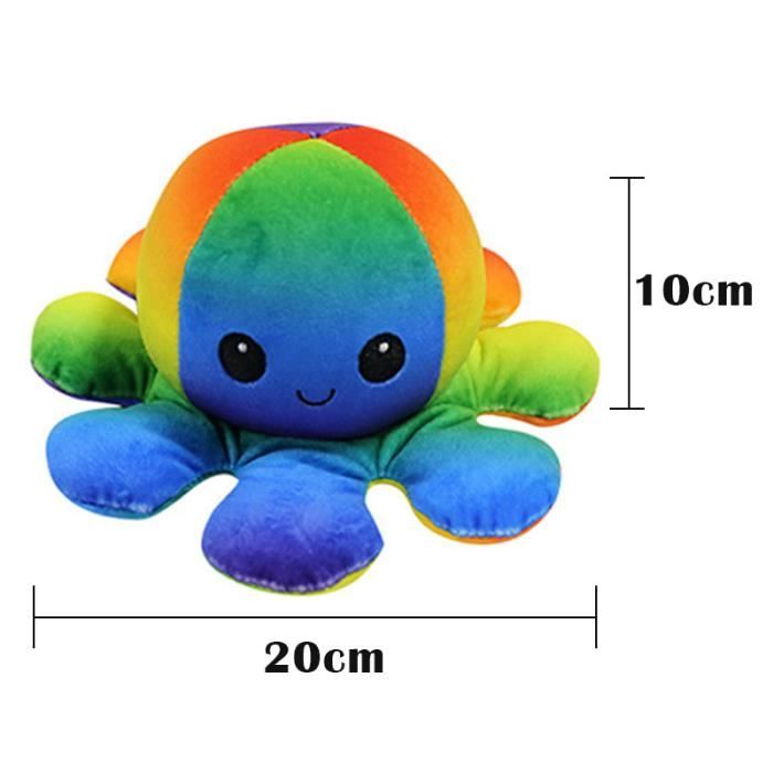 Jouet en peluche poulpe réversible multicolore douce Simulation poulpe  poupée mignon jouet en peluche Cadeau pour enfant - A - Cdiscount Jeux -  Jouets