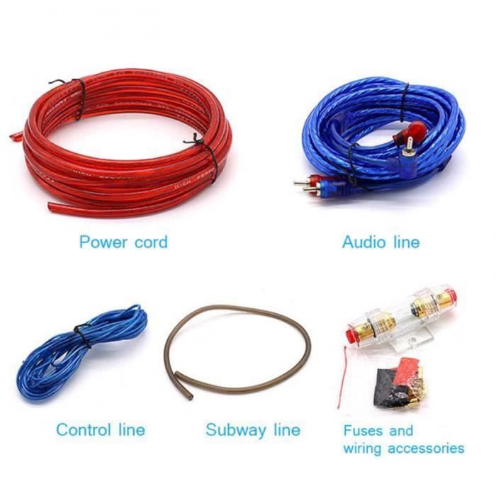 Kit de câbles audio pour Amplificateur de Voiture - Câble pour
